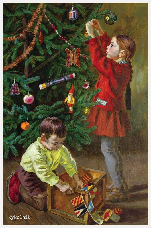 6. э. хохловкина дети у елки 1970